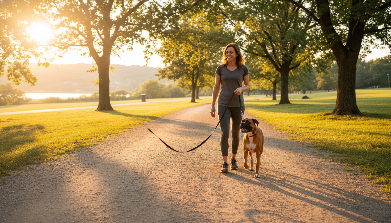 After: Dog sitting calmly