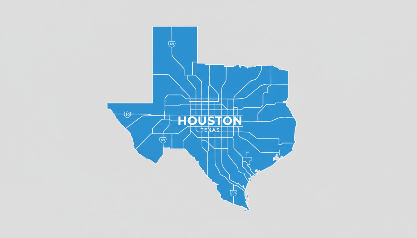Houston service area map
